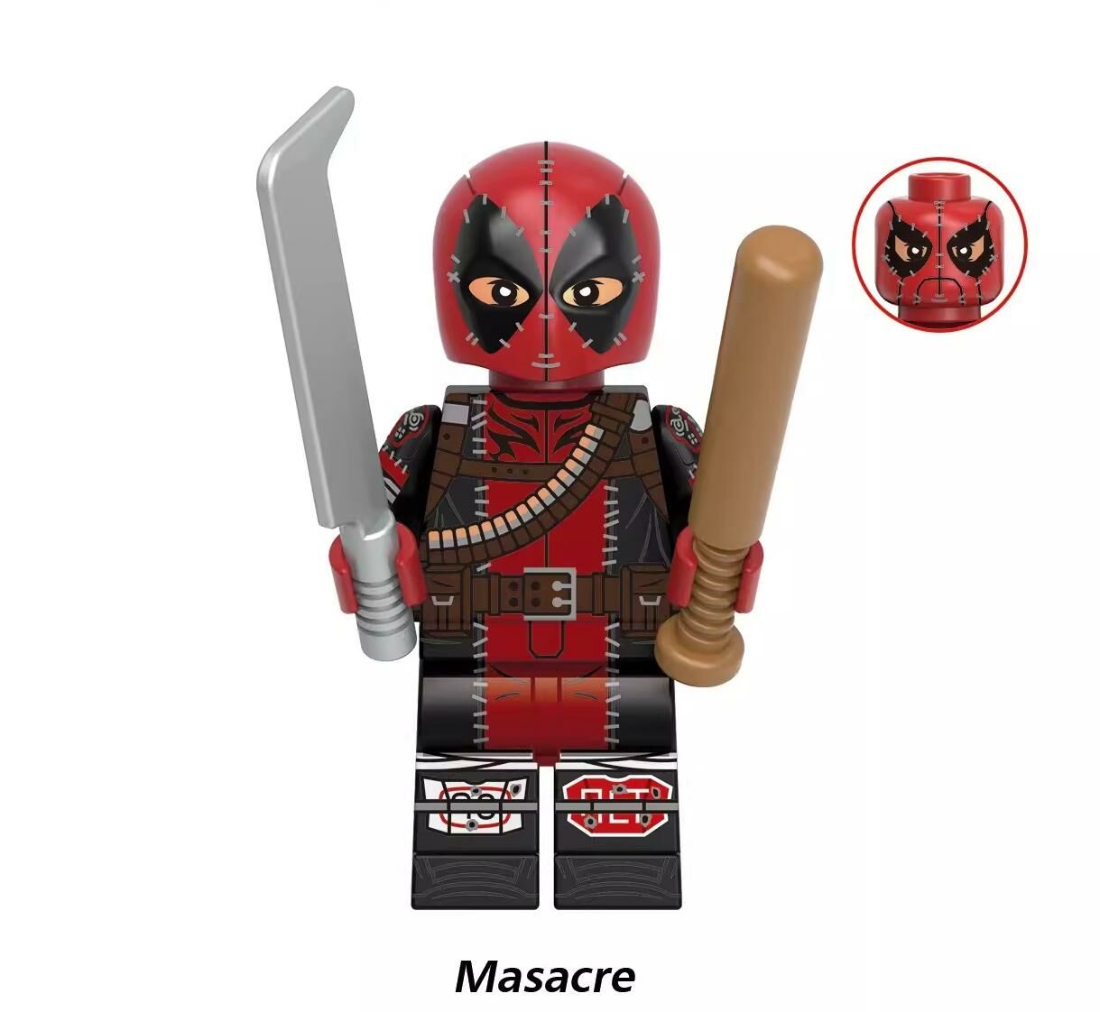 Masacre Deadpool Custom Minifigures Minifigs  Fit Lego G0173 GH0582