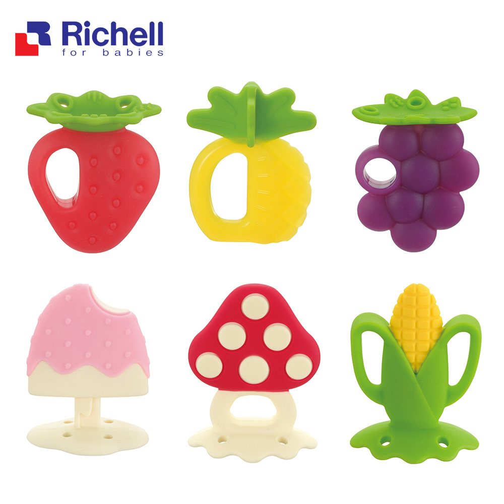 【Richell 利其爾】 咬咬固齒器_雪糕_附盒  (3 個月以上適用)  安撫玩具