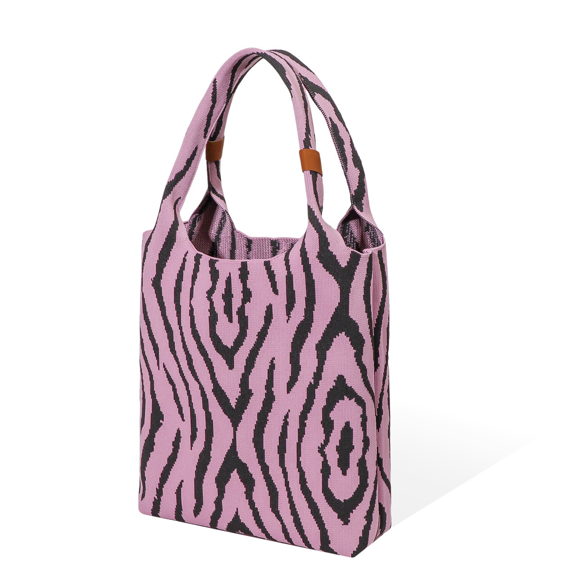 | 經典動物紋手提包 紫色