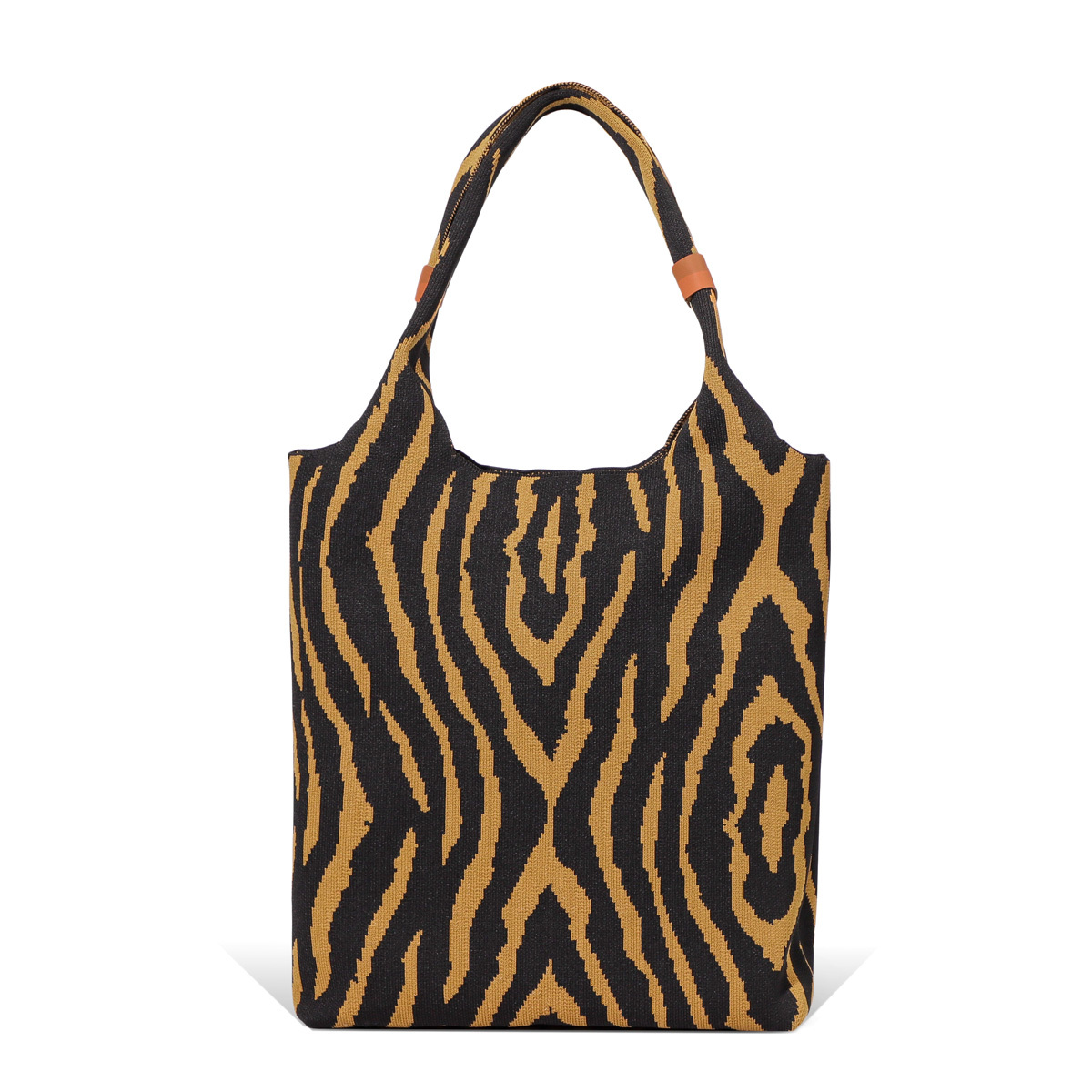 | 經典動物紋手提包 棕色