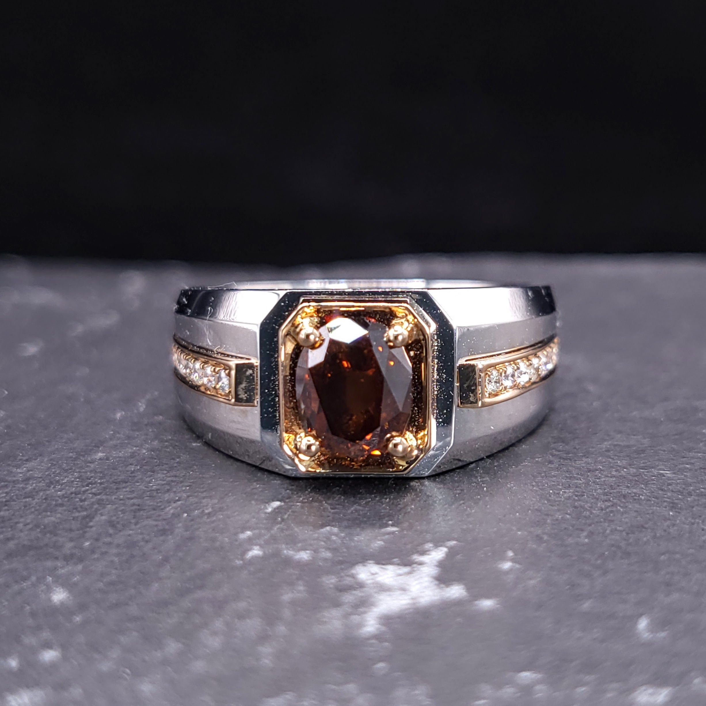 18K Gold 1.40ct Fancy Brown Diamond Ring