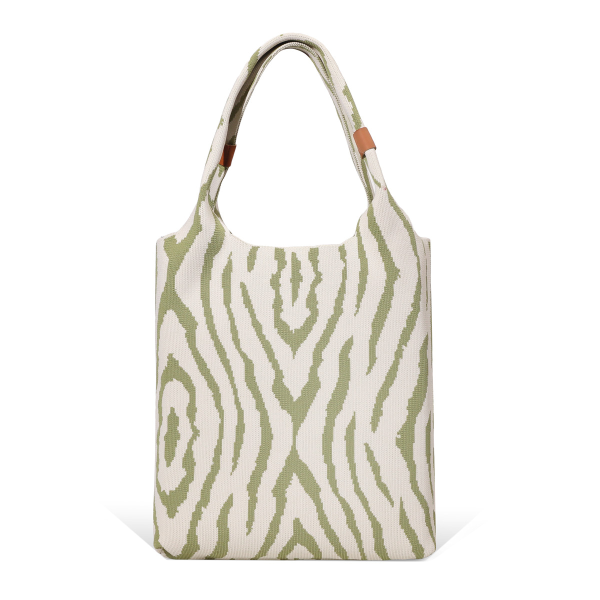 | 經典動物紋手提包 淺綠色