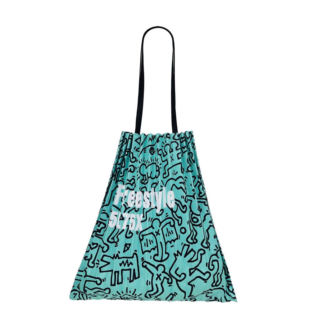 | 塗鴉風壓褶包 綠色