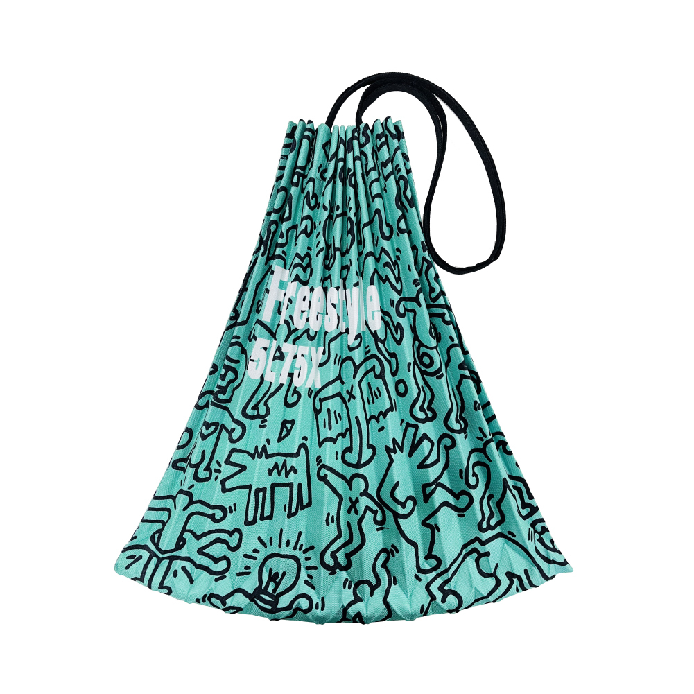 | 塗鴉風壓褶包 綠色