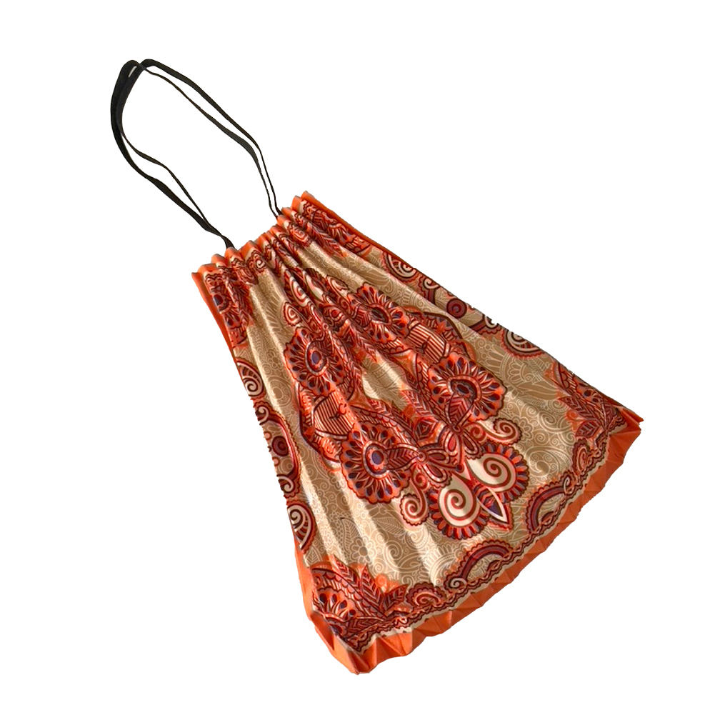 | 民族風壓褶包 橙色