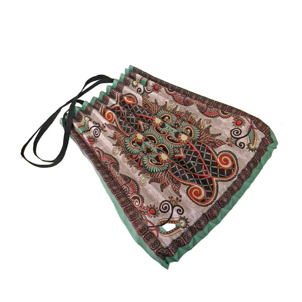 | 民族風壓褶包 綠色