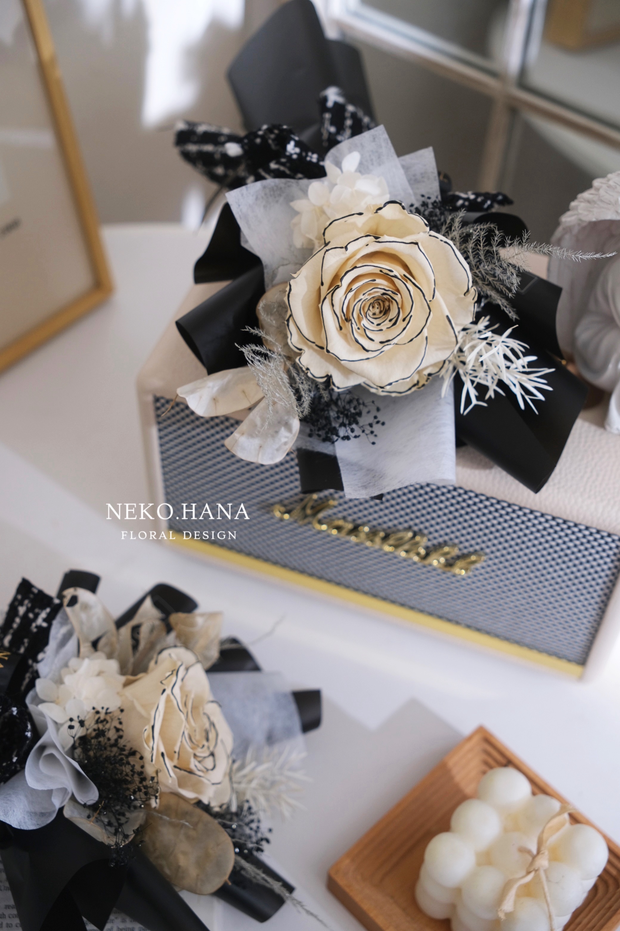 小香風永生玫瑰花束