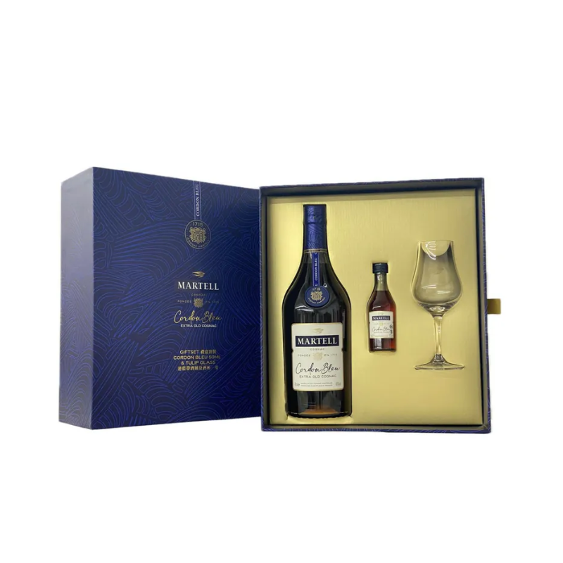 (禮盒裝) 馬爹利 藍帶干邑白蘭地禮盒套裝(700ml+50ml+干邑杯) [4891347996356]