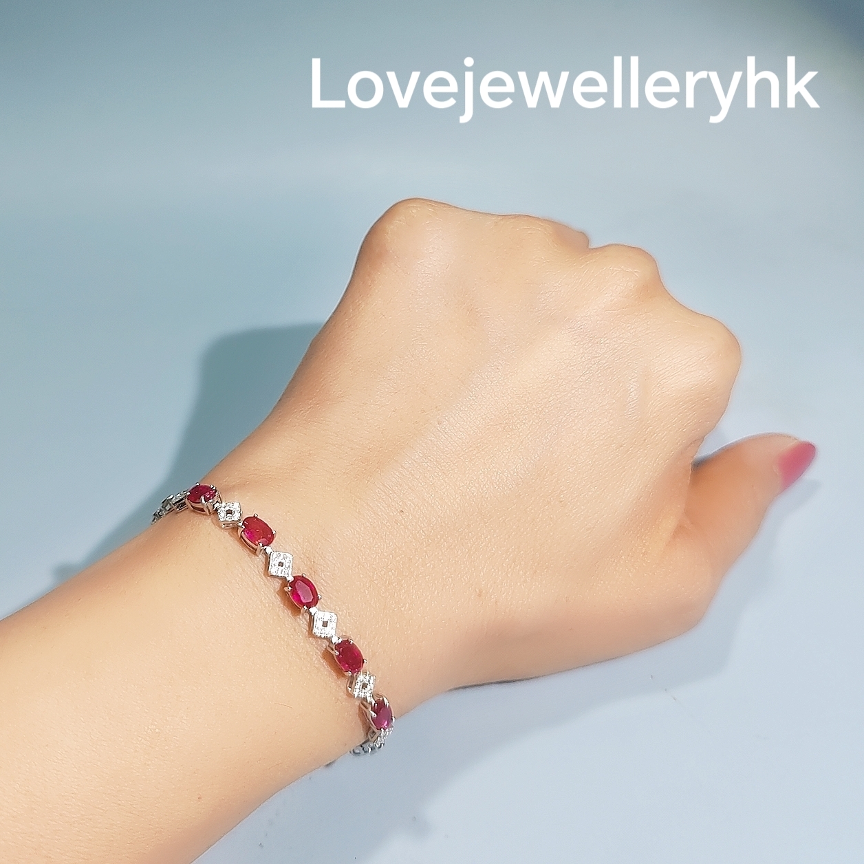 天然紅寶石手鍊     GB018