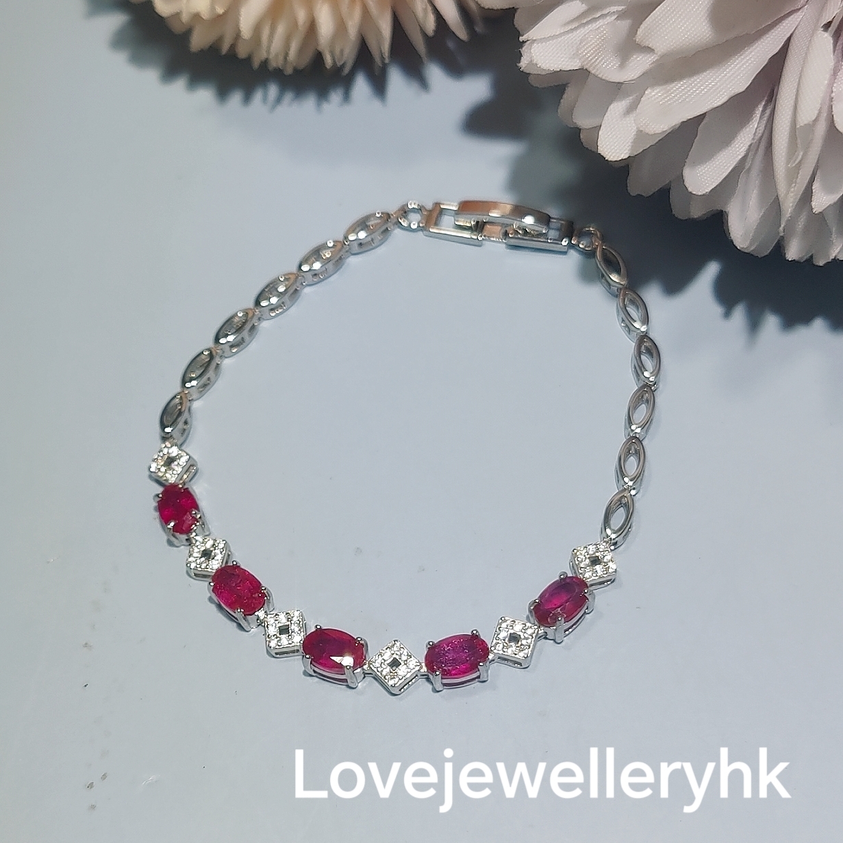 天然紅寶石手鍊     GB018