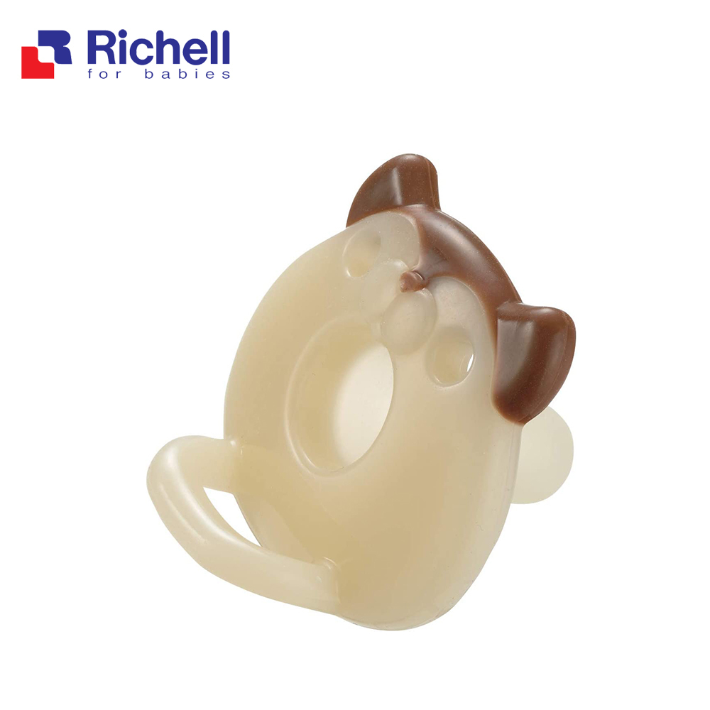【Richell 利其爾】全矽膠安撫奶嘴 繽紛樂系列 - 0-3M 松鼠