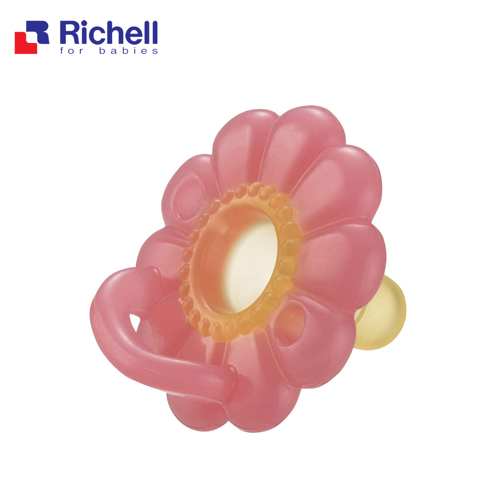 【Richell 利其爾】全矽膠安撫奶嘴 繽紛樂系列 - 0-3M 花兒朵朵