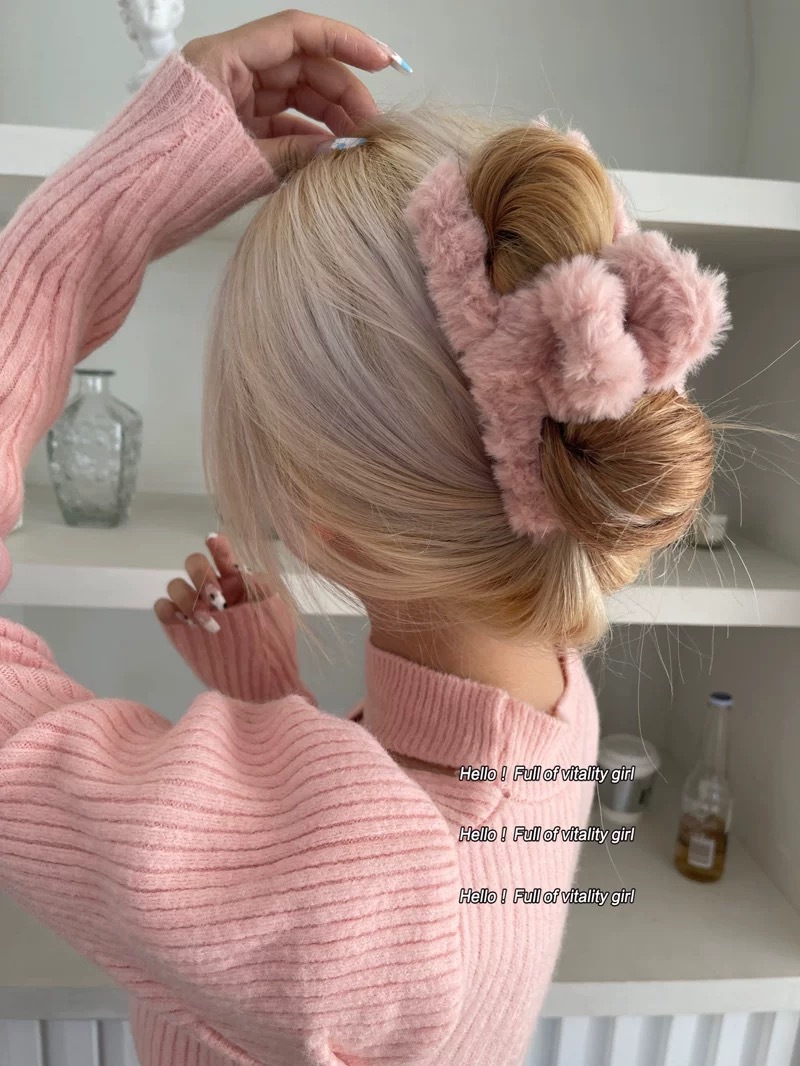 [2 FOR RM10] Plush Candy-colored Hair Claw