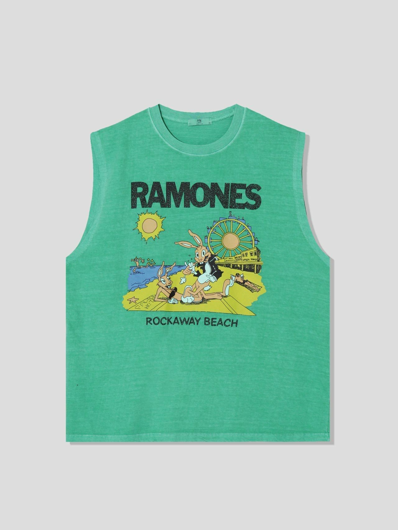 兔仔圖案英文字背心 36.5-014V