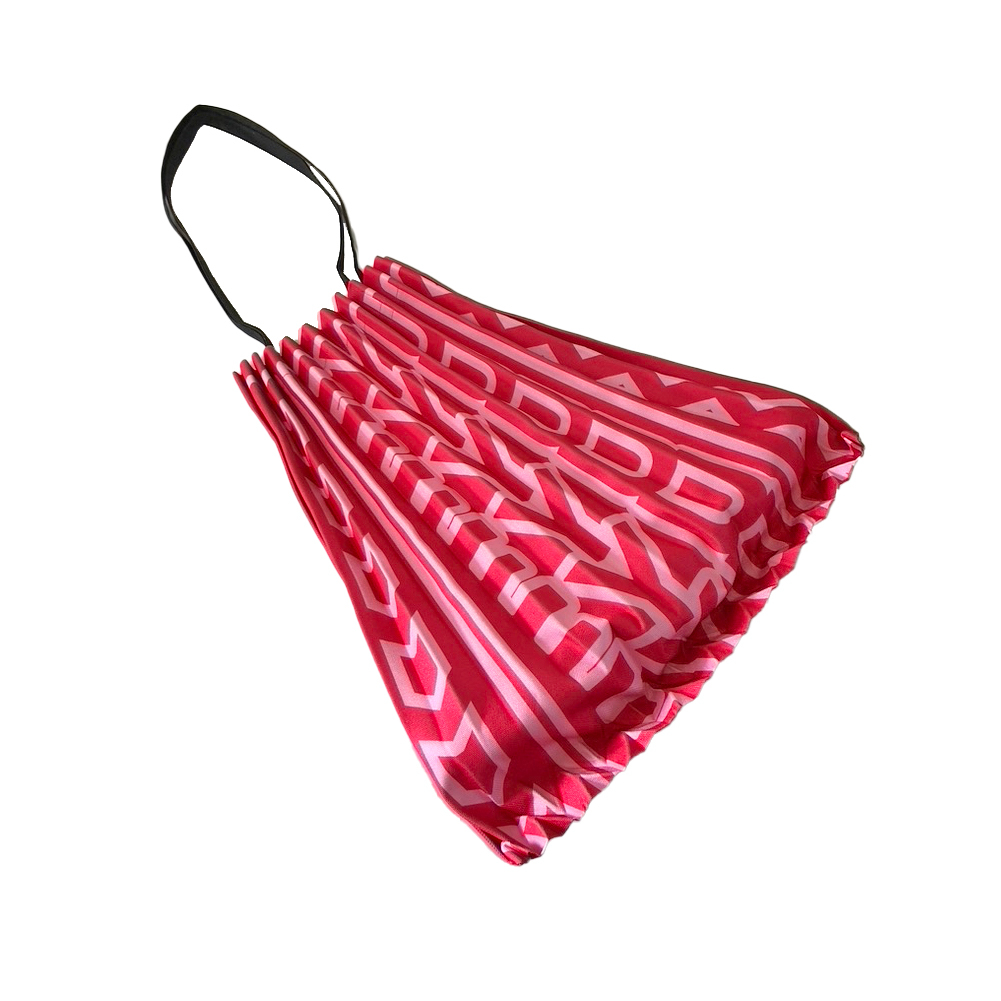 | 字母壓褶包 玫瑰紅