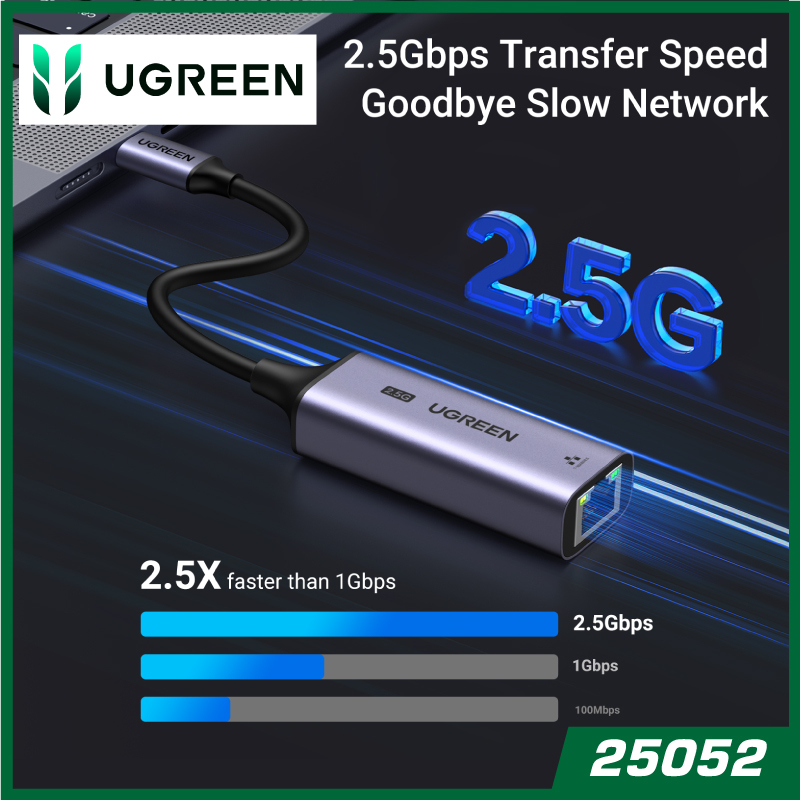 UGREEN - 25052 Type-C 3.0 2.5G RJ45 外置網咭