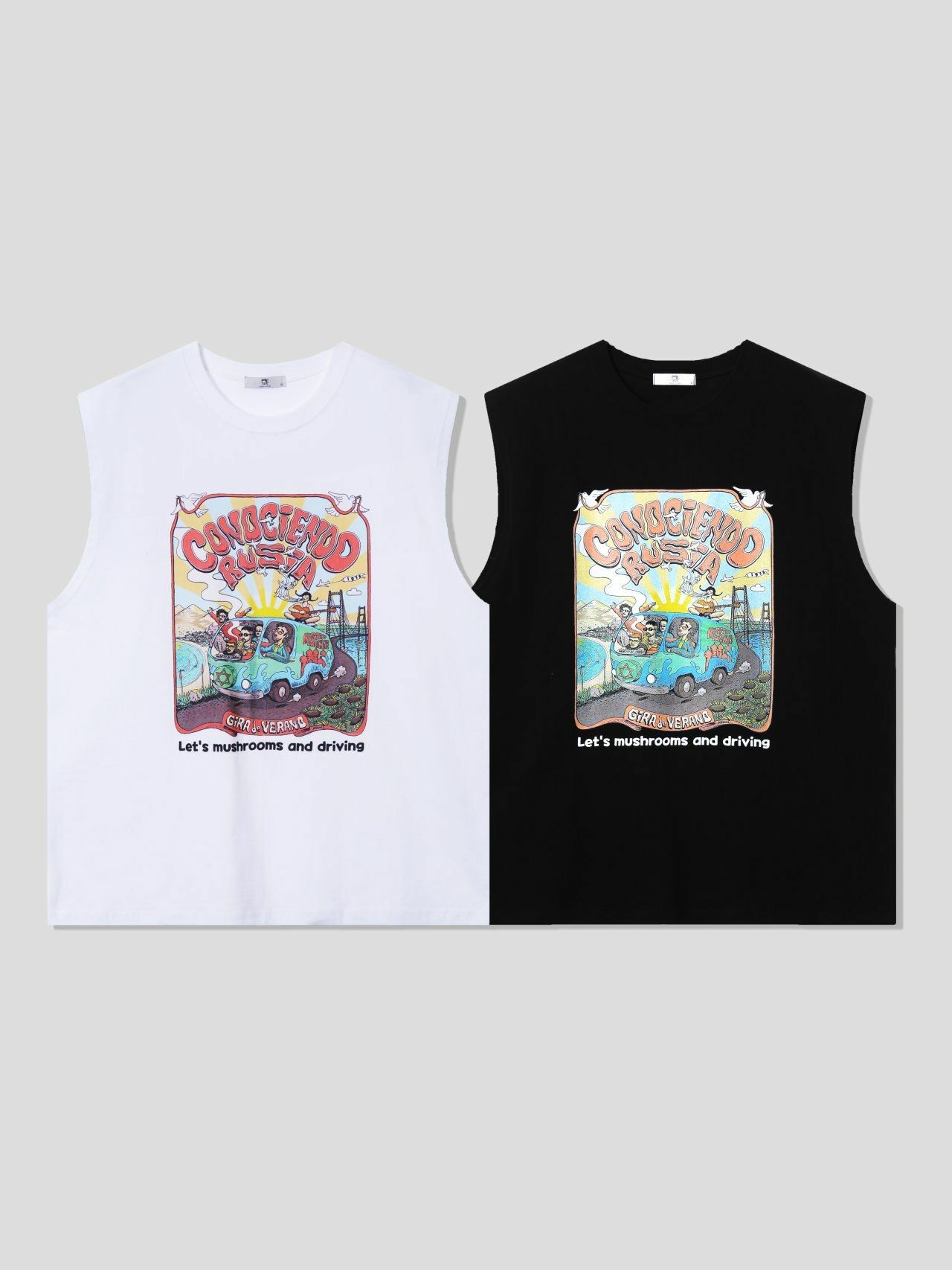 英文字圖案背心 36.5-016V