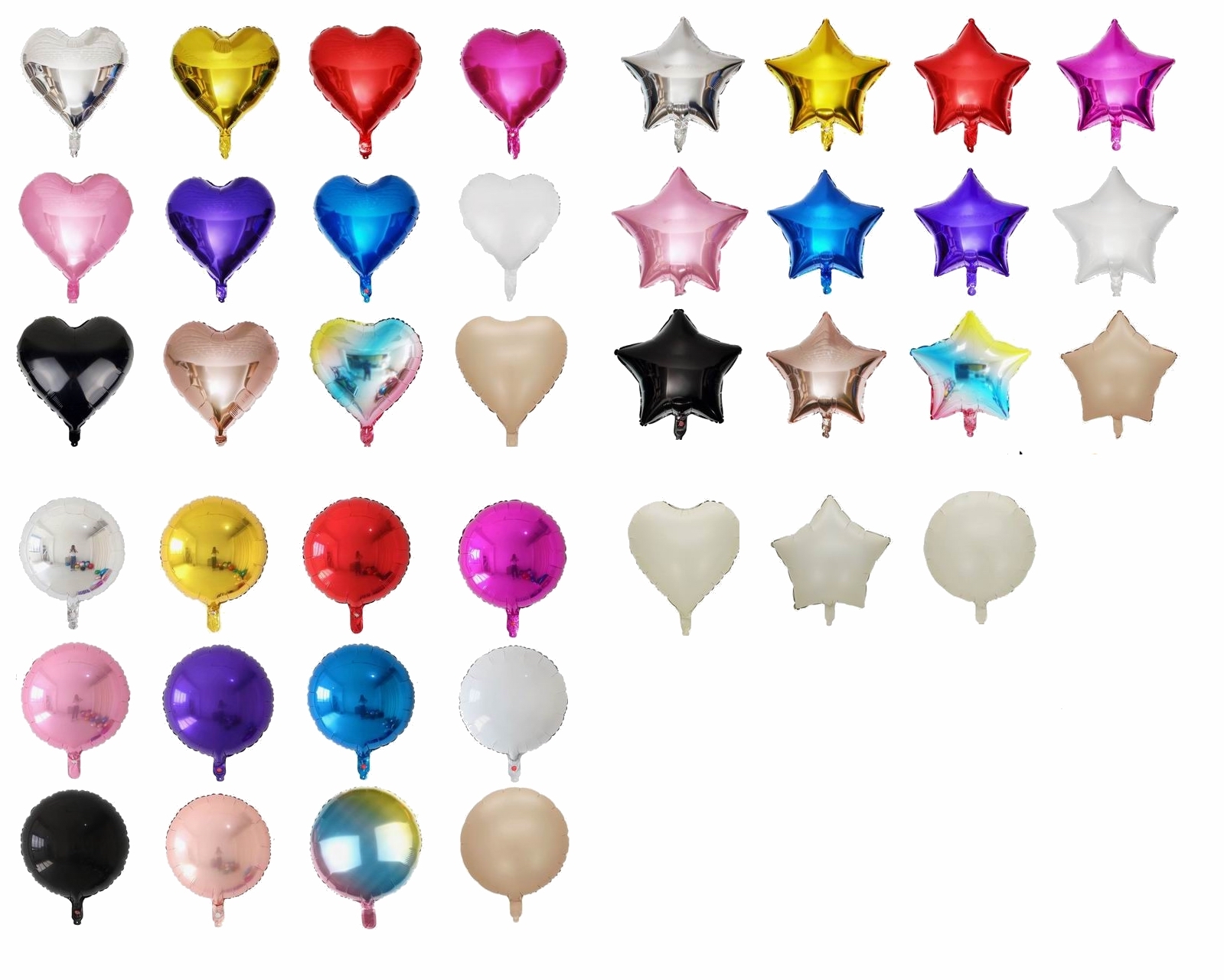 18吋 心 / 星 / 圓 型鋁膜氣球👉現貨