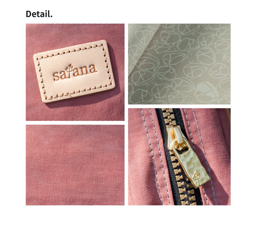 satana Soldier 放假趣迷你斜背包 陶土紅 SOS2150-620 細節特寫照