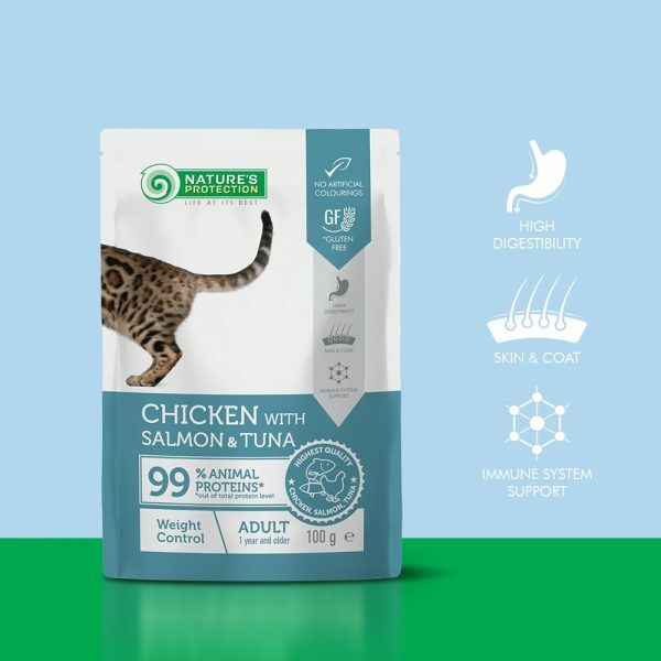 Nature‘s Protection Chicken with Salmon & Tuna Weight Control Cat wet food (100g x 22pack)