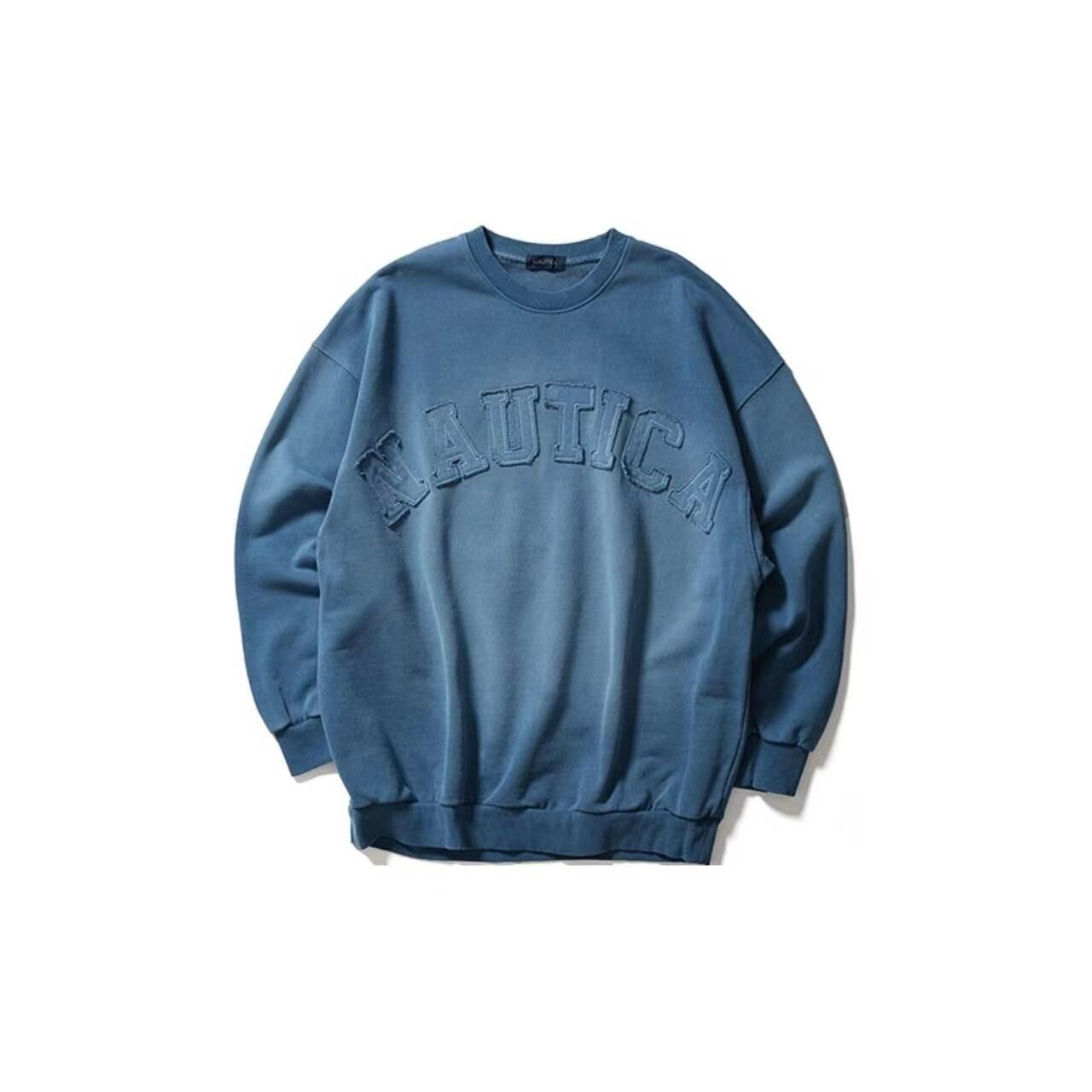 Nautica 刷色水洗前胸大LOGO大學T (4色)