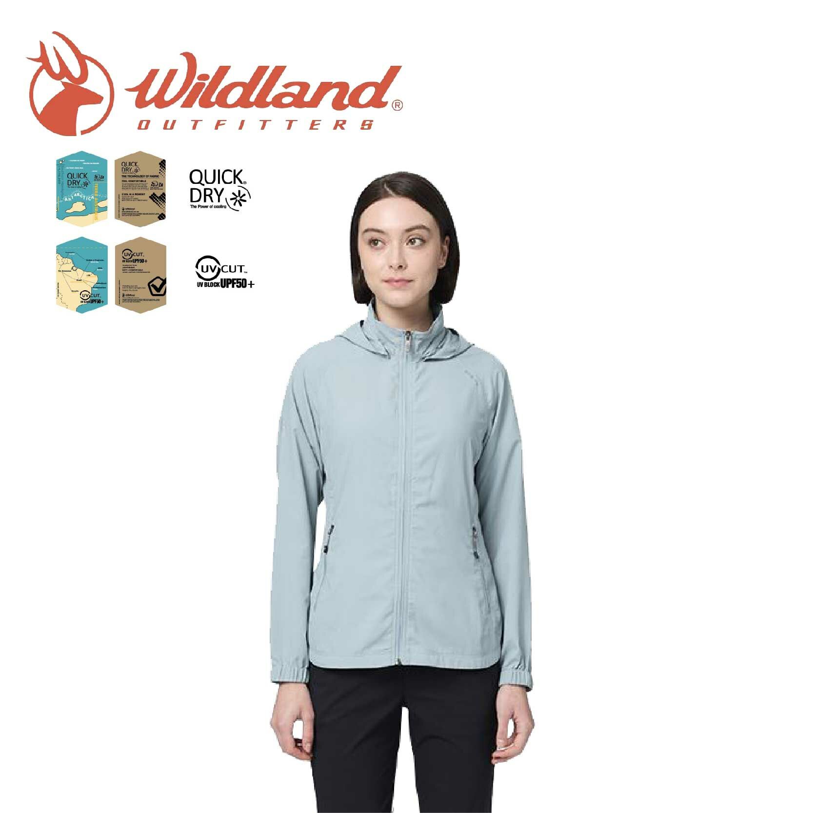 Wildland荒野 涼感抗UV輕薄防護外套 女款 (177栗松溫泉) 抗UV/透氣/涼感/登山 14WB21903