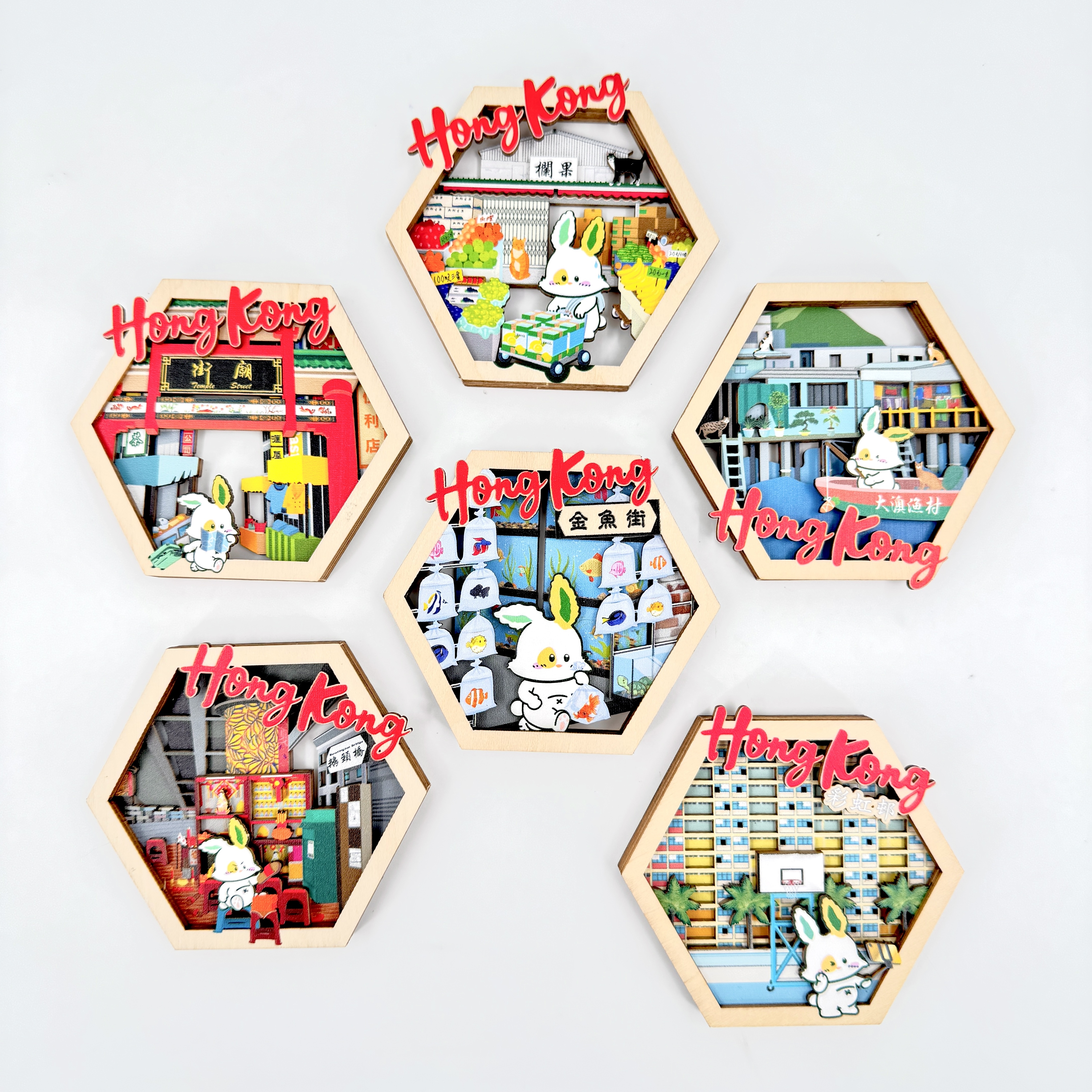 Hong Kong Magnets - Temple Street