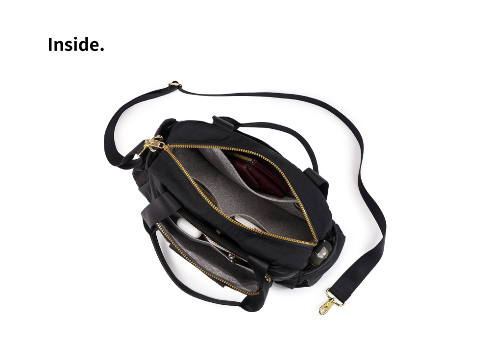 satana Soldier 趣遊漫步肩背包 奶茶色 SOS3050-419 內部隔層照