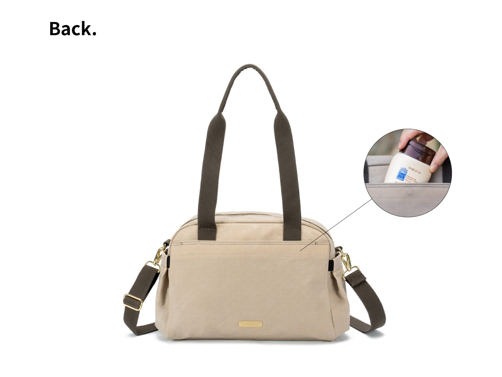 satana Soldier 趣遊漫步肩背包 奶茶色 SOS3050-419 背面照