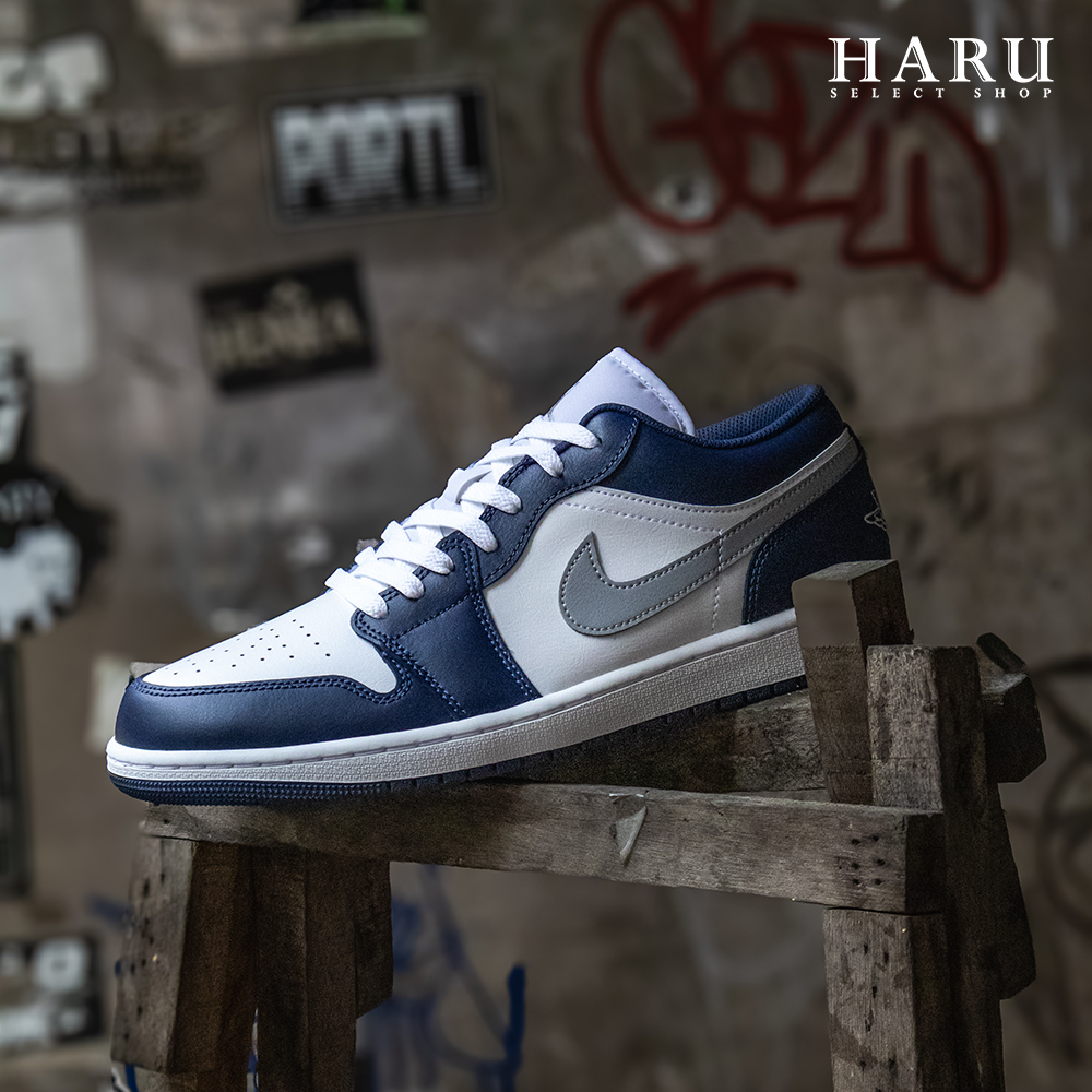 日本東京限定 NIKE AIR JORDAN 1 low JP 藍白灰 AJ1 男女鞋 復古休閒鞋 553558-141