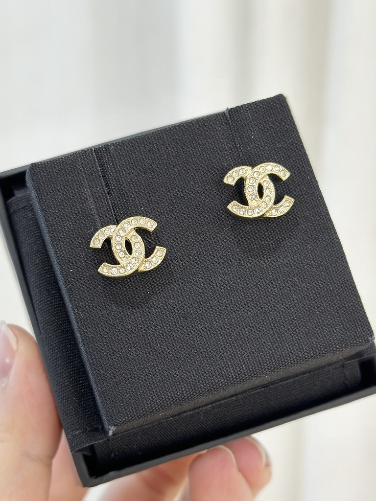 CHANEL Classic CC Logo Earrings ABE100 經典雙C細logo