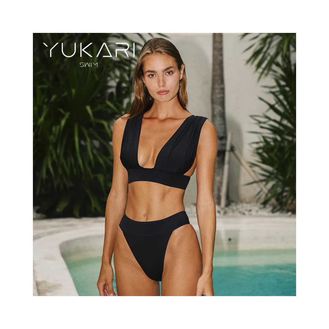 ▲Yukari Kara 高彈裸感系列氣質深V高腰比基尼 [TB134]