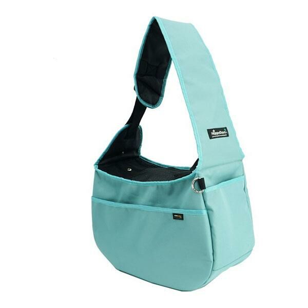 HappyDays 寬肩帶寵物袋 粉藍色 承載4公斤