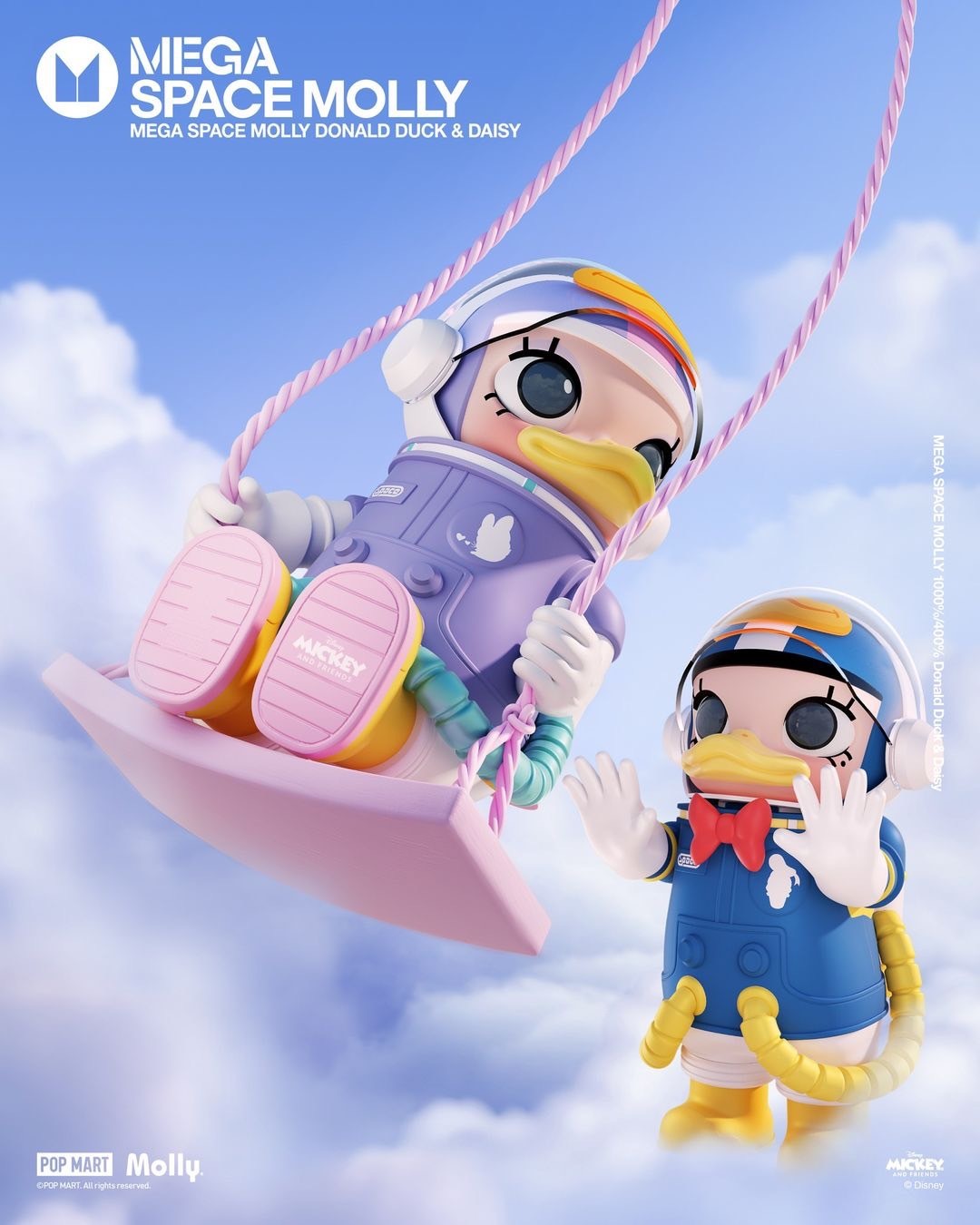 <官方正版授權>POPMART 泡泡瑪特 MEGA SPACE MOLLY 唐老鴨 黛西 400% 1000%