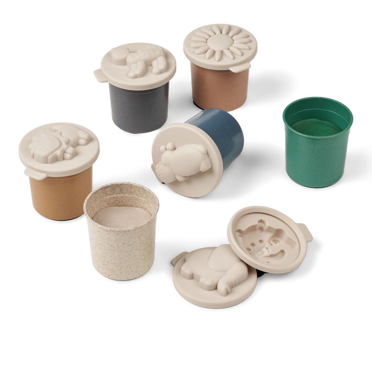 丹麥Liewood 黏土與模具遊戲6件組 - Yellow Mellow Multi Mix