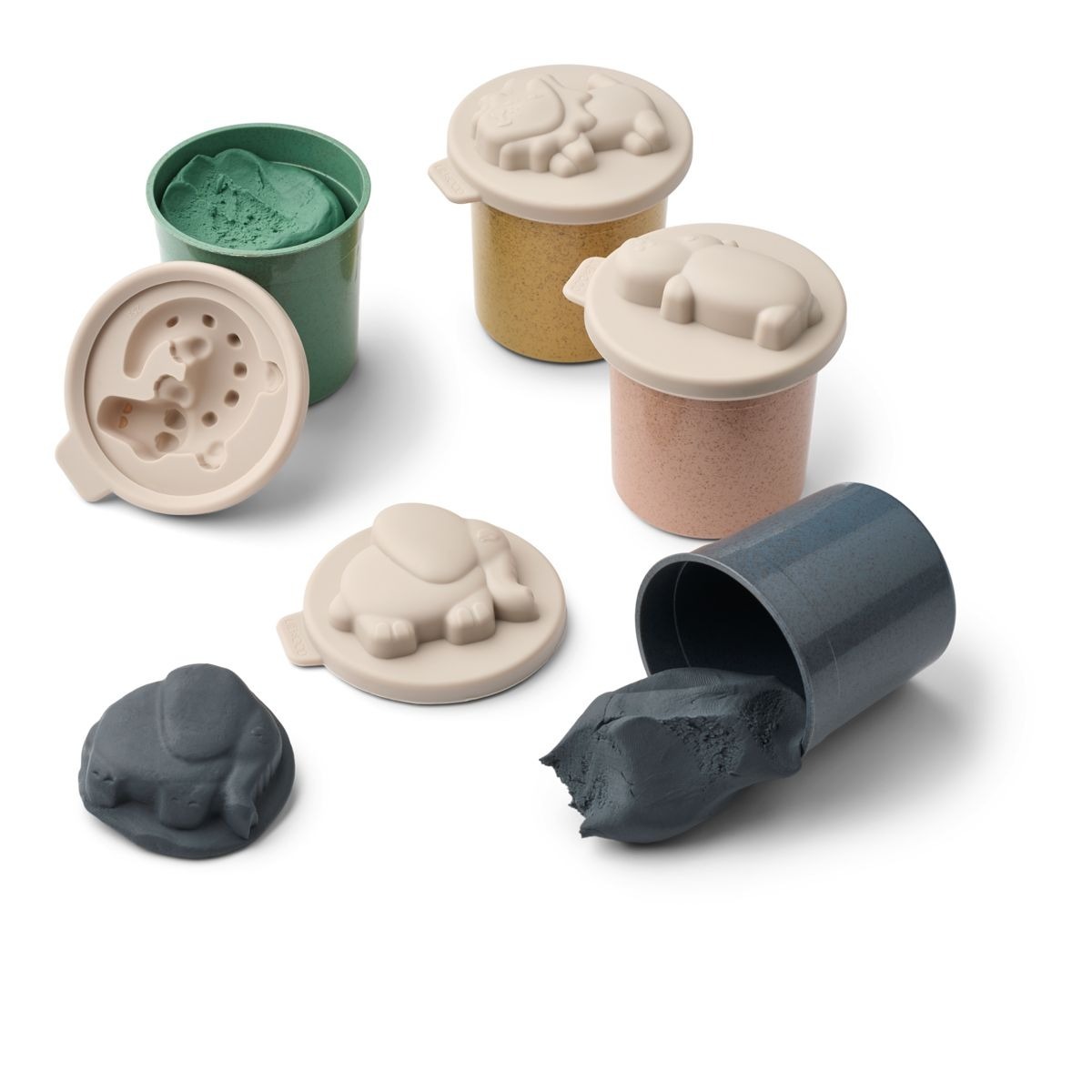 丹麥Liewood 黏土與模具遊戲6件組 - Yellow Mellow Multi Mix