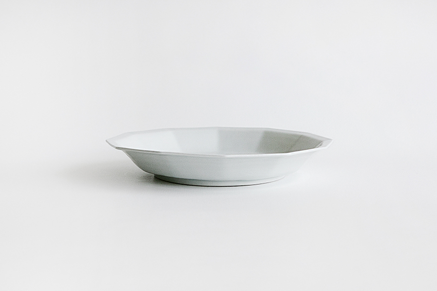 水野克俊-白磁12角皿