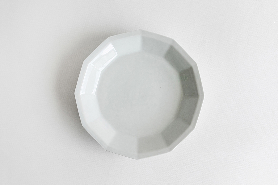 水野克俊-白磁12角皿