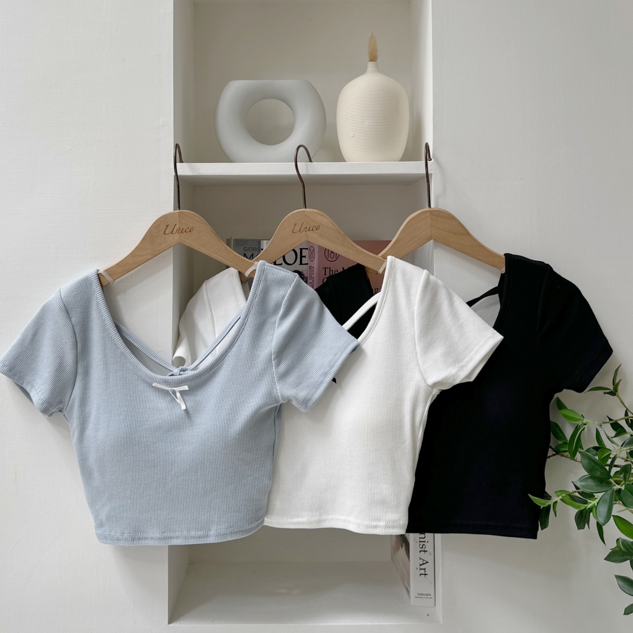 蝴蝶結美背胸墊上衣/三色