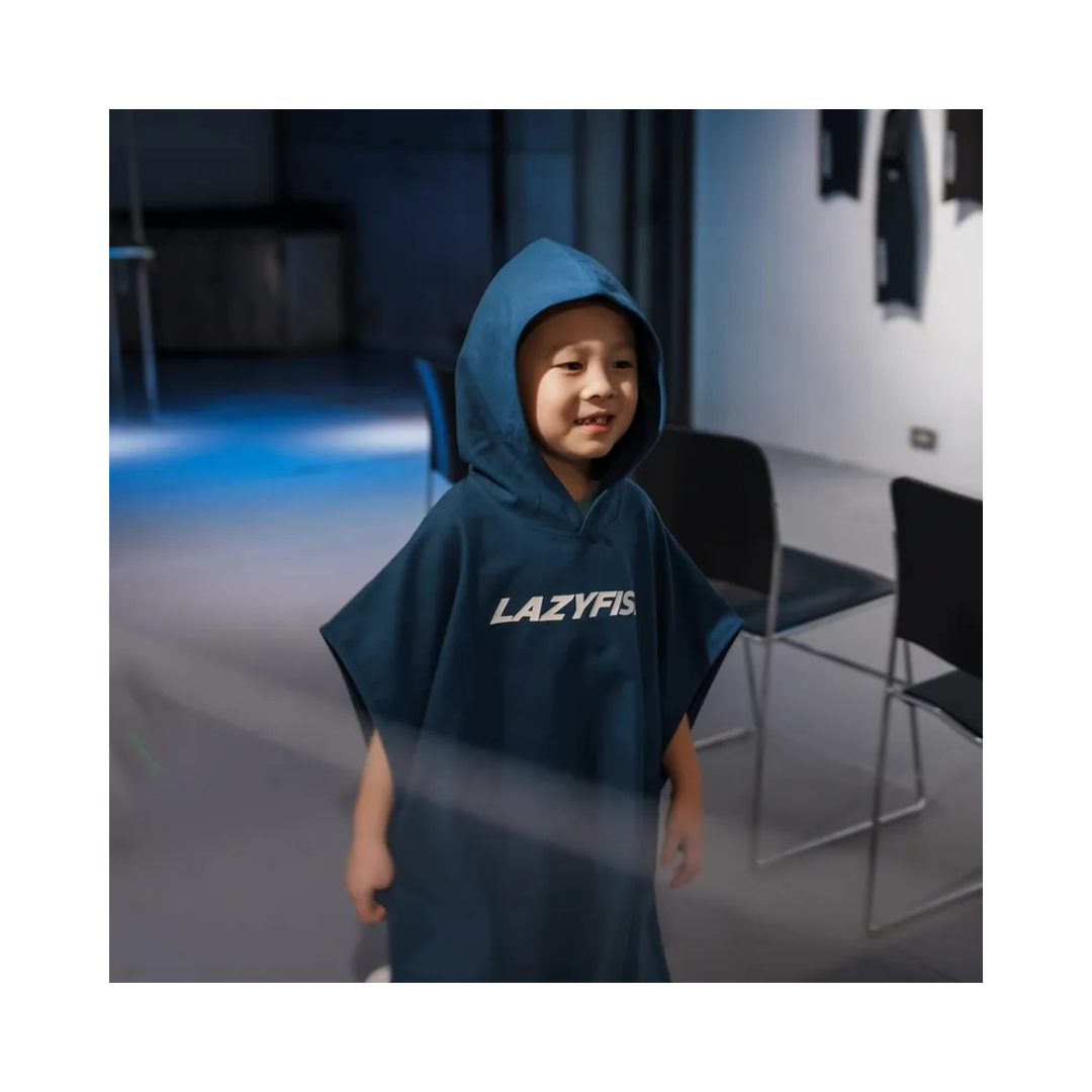 ▲LAZYFISH® 兒童款毛巾衣 #24 海洋藍