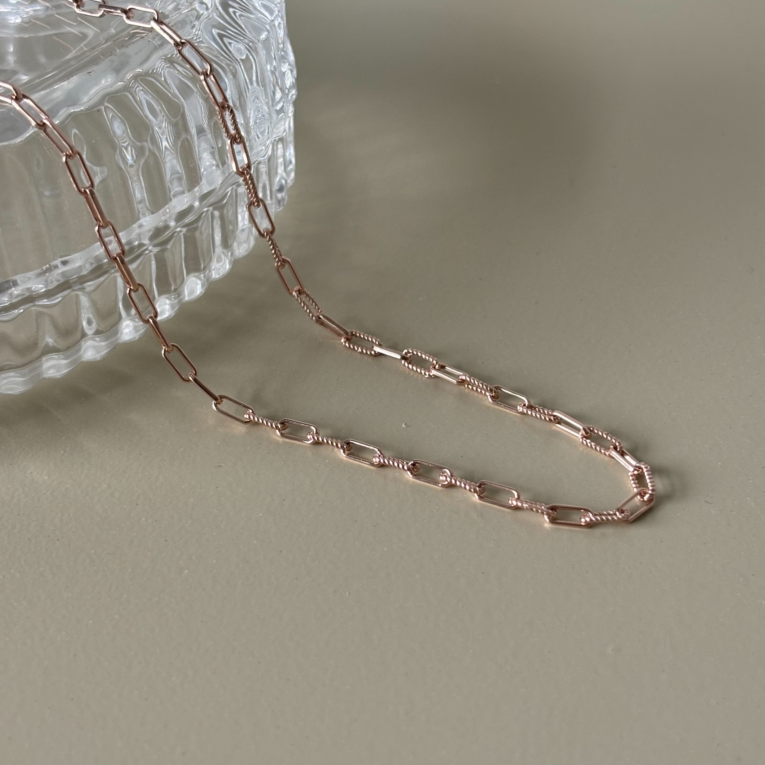 粗麻花longbox項鍊