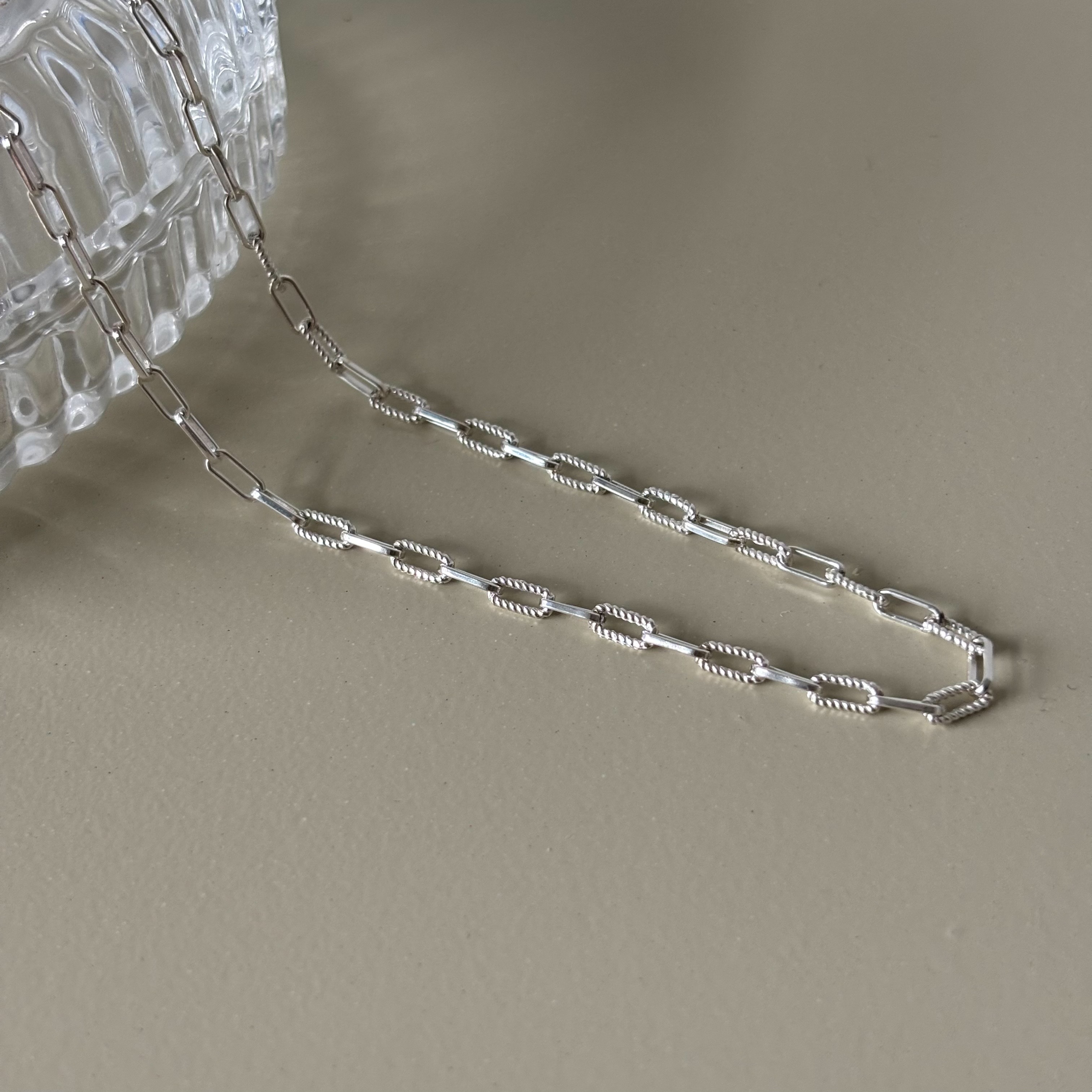 粗麻花longbox項鍊