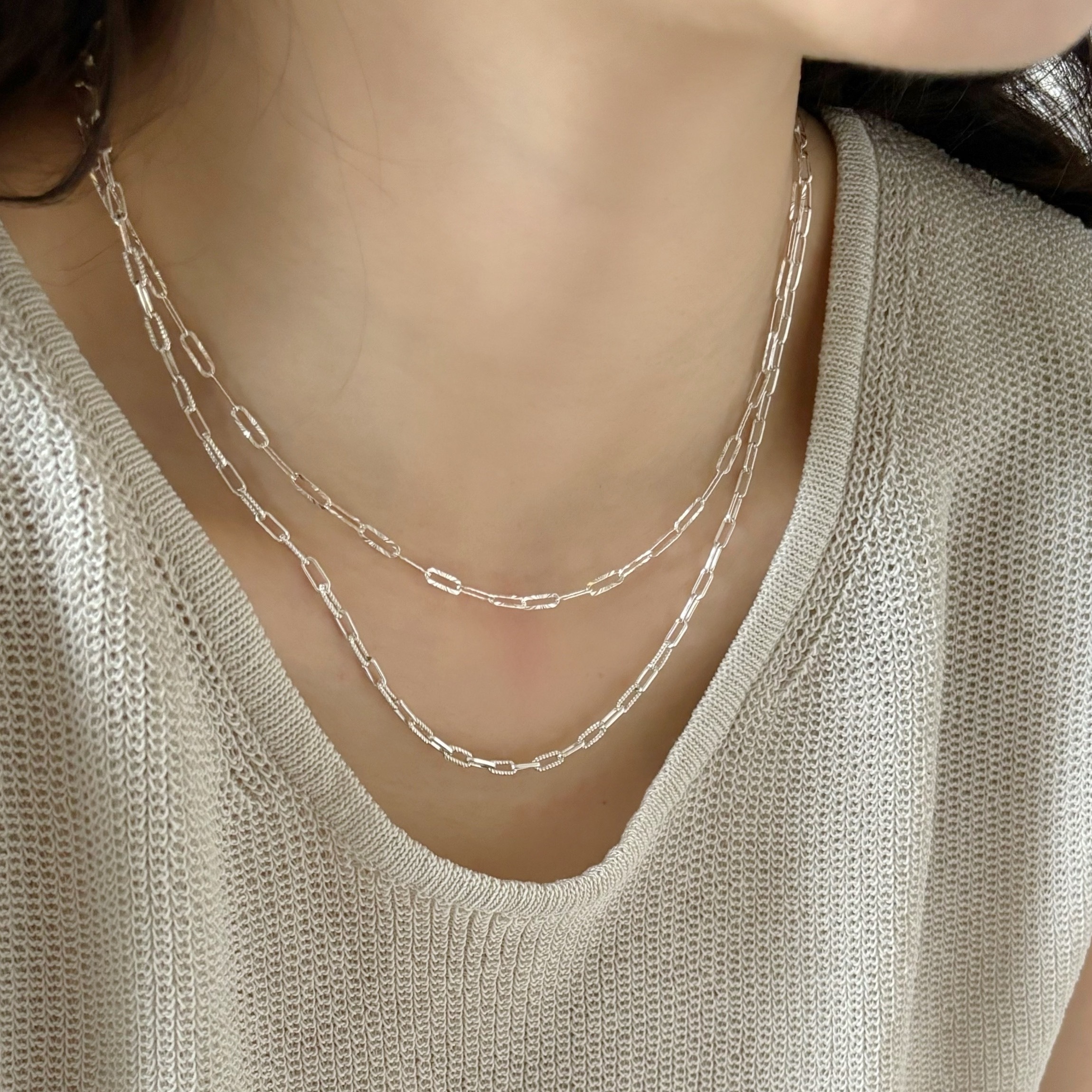 粗麻花longbox項鍊