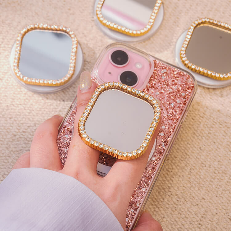 鑽邊鏡子支架 MagSafe 磁吸 (方形) - 手機氣囊伸縮支架