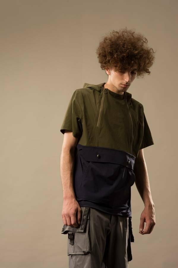 2018SS OqLiq AdHeRe nonsimilar hoodie 雙拉鍊 半截式 現貨 短袖