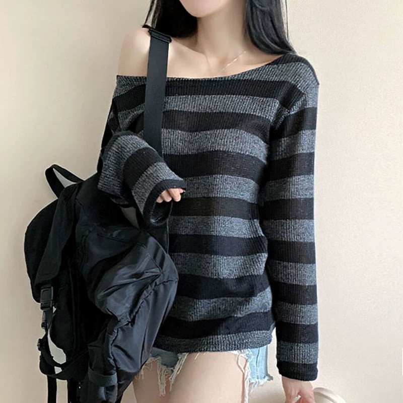 KR STRIPED OVERSIZED KNIT (2 COLORS)