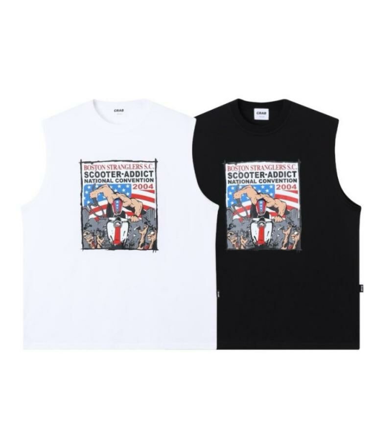 英文字圖案背心 V1092