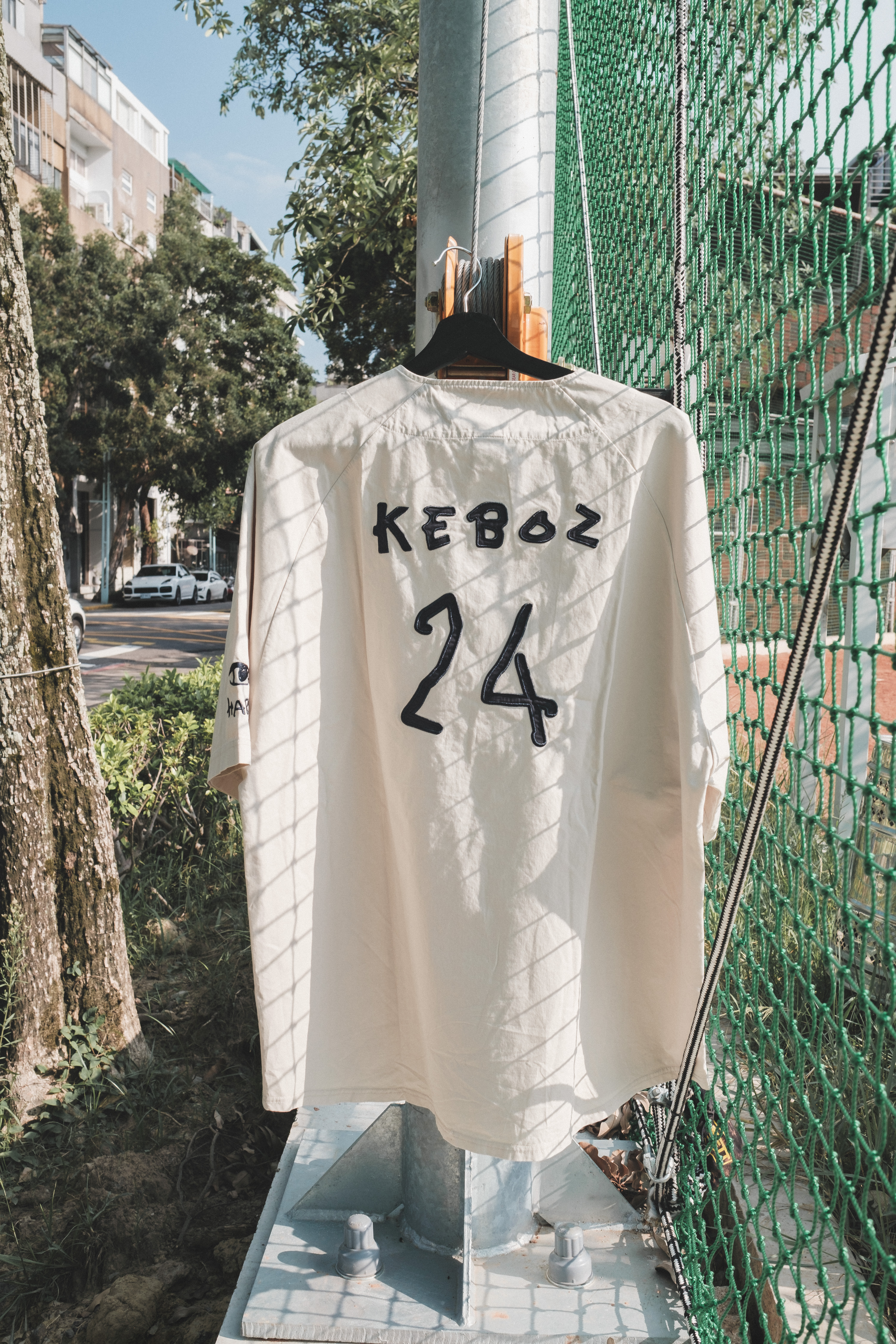 HABIT × OILHEAD JUNIOR × KEBOZ BASEBALL SHIRT BLACK/CRE