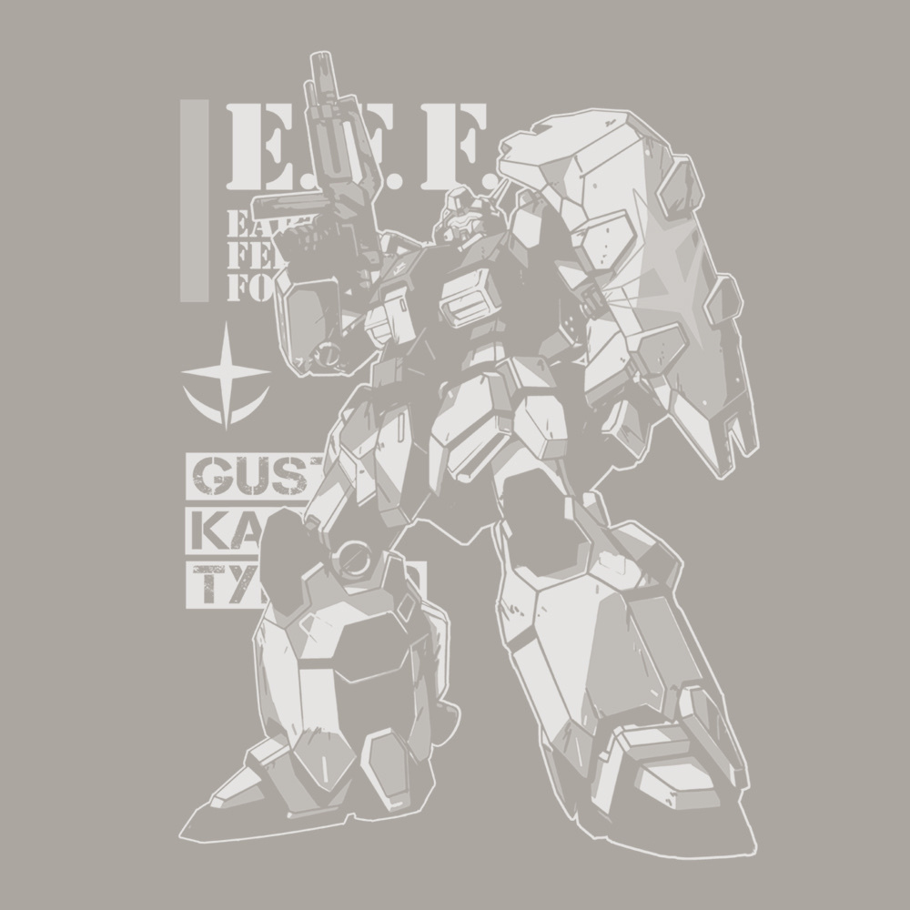 Cospa 0819 機動戦士ｶﾞﾝﾀﾞﾑ 閃光のﾊｻｳｪｲ ｸﾞｽﾀﾌ･ｶｰﾙ00型 Tｼｬﾂ/LIGHT GRAY
