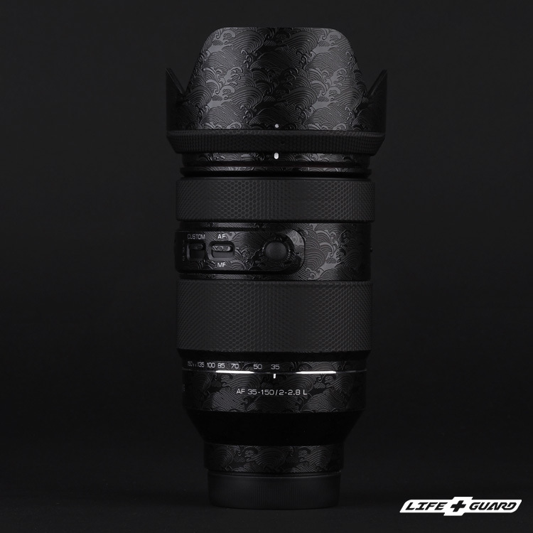 LIFE+GUARD 鏡頭貼膜安裝示意，適用 SAMYANG AF 35-150mm F2-2.8 L